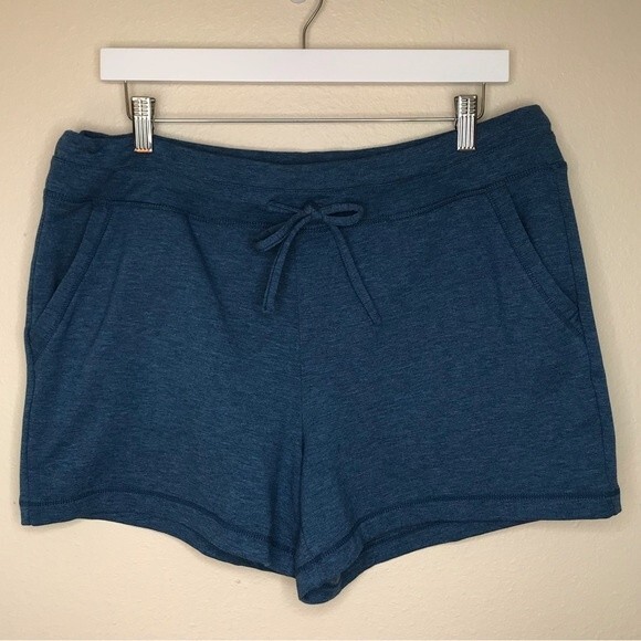 32 Degrees Cool Fleece Shorts Heather Blue 4 Inch Inseam Women Size Large - Picture 14 of 14